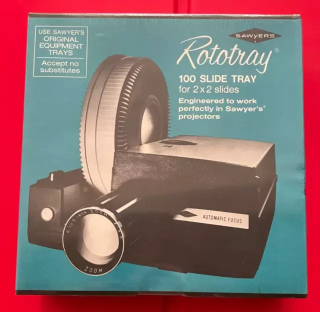 Sawyer's ROTOTRAY ROTARY PROJECTOR SLIDE Tray 100 2x2 #6214 NEW/SEALED!