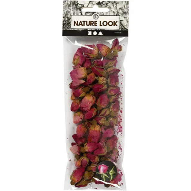 Trockenblumen für die Papierherstellung - 15g - Rosenknospen