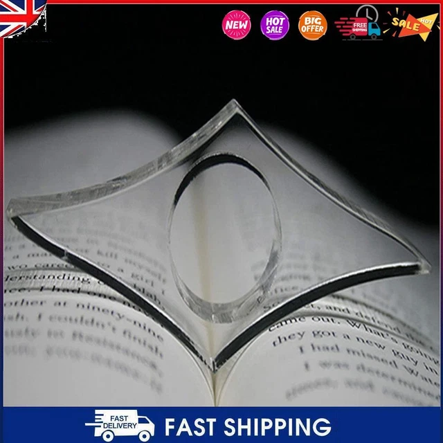 #C Acrylic Book Paper Clips Page Holder Stationery School Office Bookmarks (L)