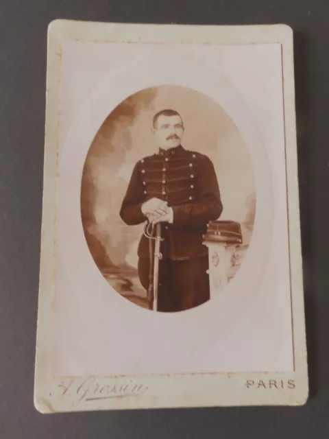 Photo ancienne Portrait homme  en uniforme militaire