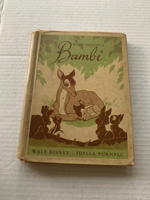 WALT DISNEY'S BAMBI retold by Idella Purnell 1944 First Edition ...
