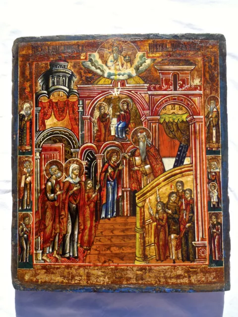 Icona russa antica originale, Russian icon, Russische Ikone, Icon, Ikon, Ikone.