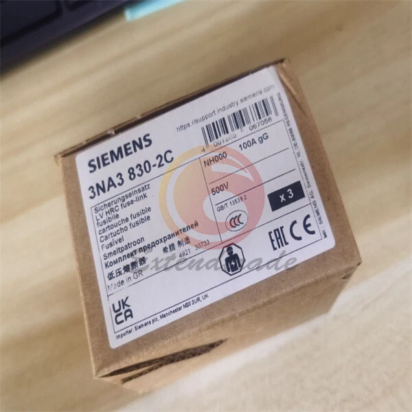 3PCS / Boîte Siemens 3NA3 830-2C 100A NH000-gG 3NA3830-2C Fusible Neuf