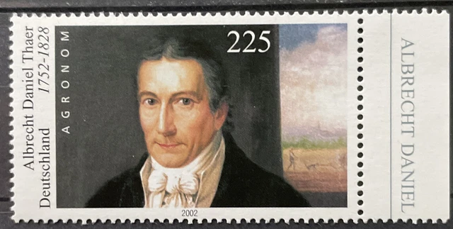 BRD Bund 2002 Nr. 2255  "Albrecht Daniel Thaer " rechter Rand postfrisch