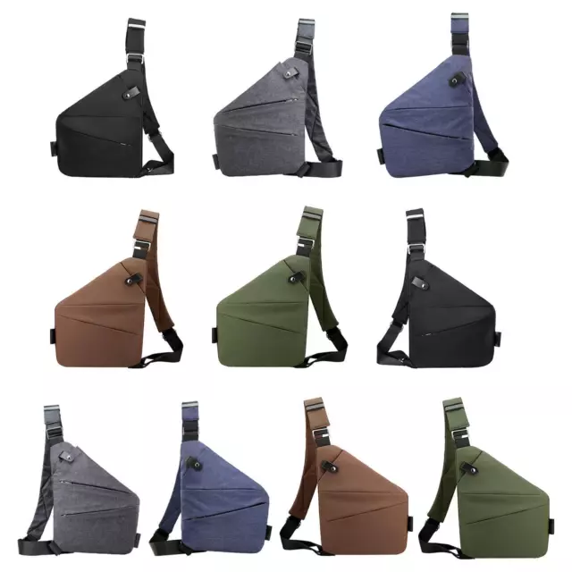 Sac à bandoulière pour hommes, Anti-vol, mode, multi-poches, sac utilitaire,