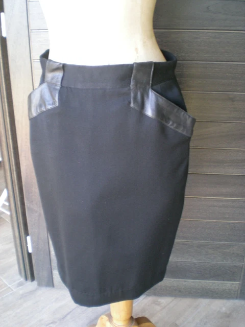 Jupe Femme Vintage Sport's Weill - Taille 42 - Bleu Vert - Coton - Made In France