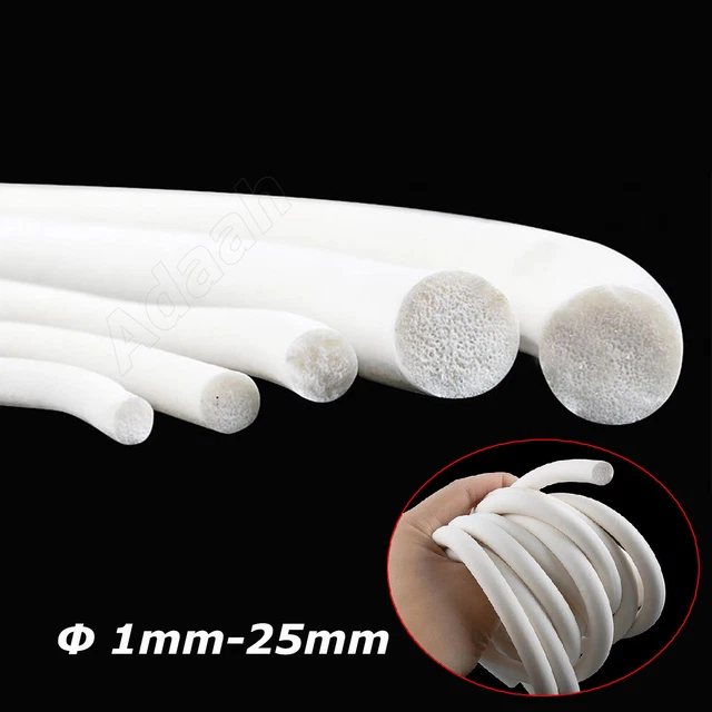 Striscia di tenuta in schiuma di silicone spugna barra rotonda Φ 1 mm-25 mm guarnizione finestra armadio