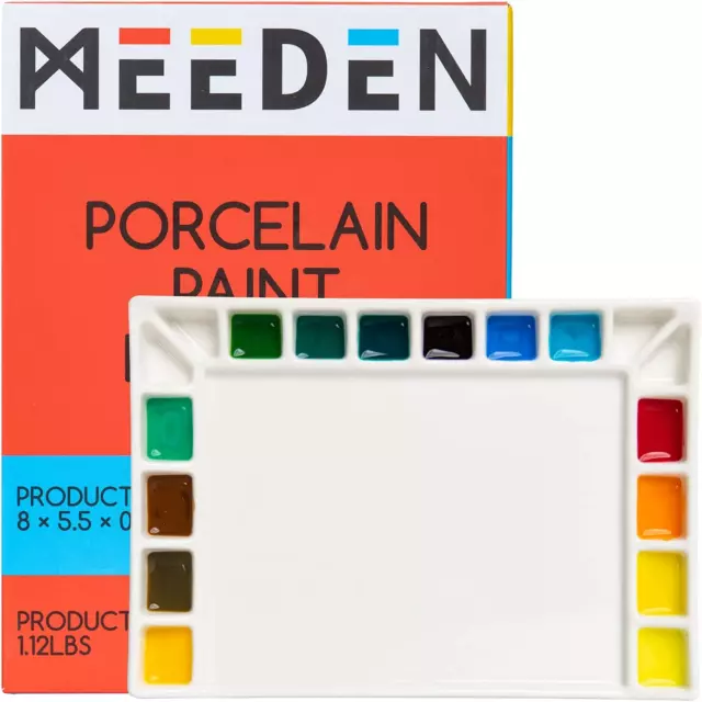 Meeden Studio Porcelain Paint Palette Large Ceramic Watercolor 13