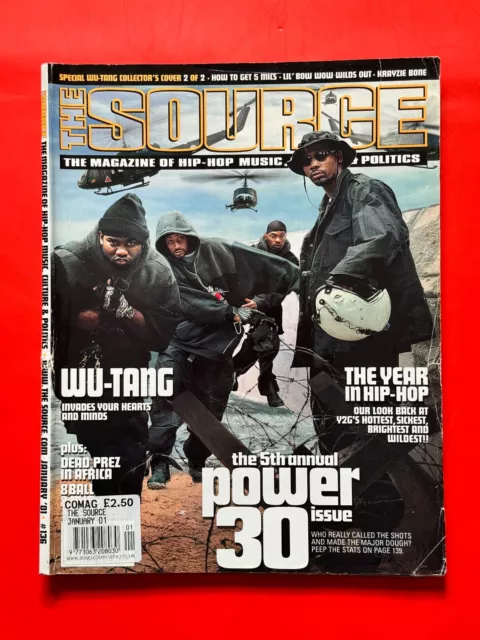 The Source Magazine January 2001, no. 136, Hip Hop Music Culture Wu-Tang Clan