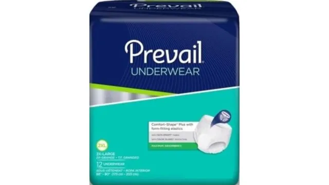 Prevail Protective Underwear Diaper XX Large 4 packs of 12 count= 48 count PV517