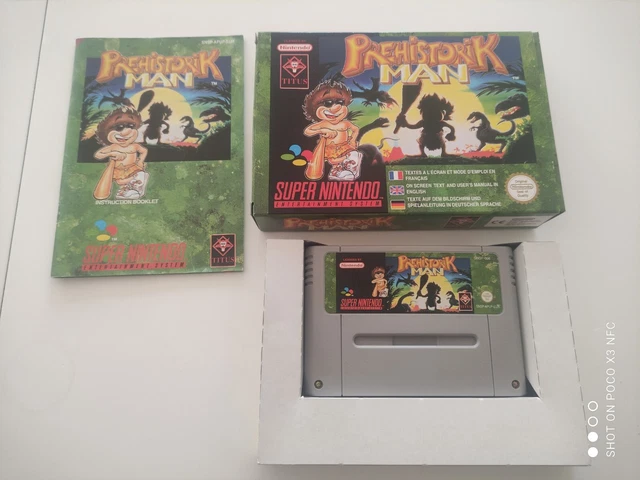 Prehistorik Man 100% Originale Super Nintendo Snes Pal Euro Jeu Tbe