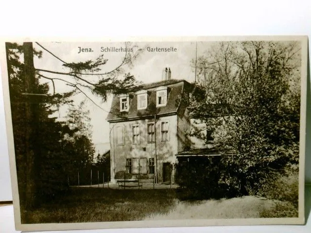 Jena. Schillerhaus - Gartenseite. Alte Ansichtskarte / Postkarte s/w, ungel. 192