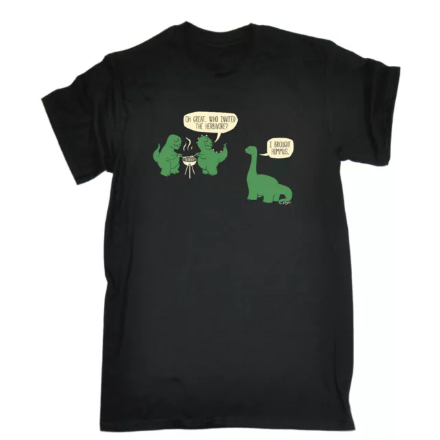 Invited The Herbivore Dinosaur - Mens Funny Novelty Gift T Shirt T-Shirt Tshirts
