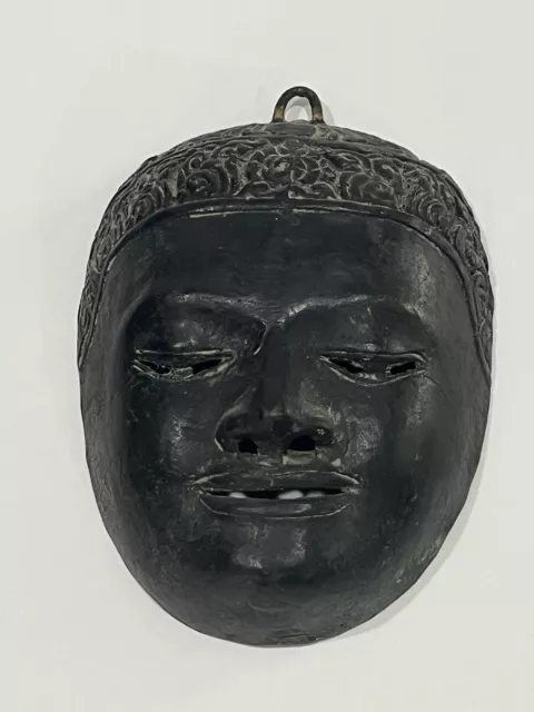 Late 19th Century - Early 20th Century Cambodian Bronze Mask