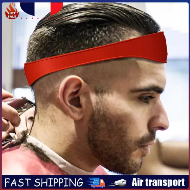 Hair Shaping Template Curved Silicone Hair Cutting Guide Headband (Red) FR