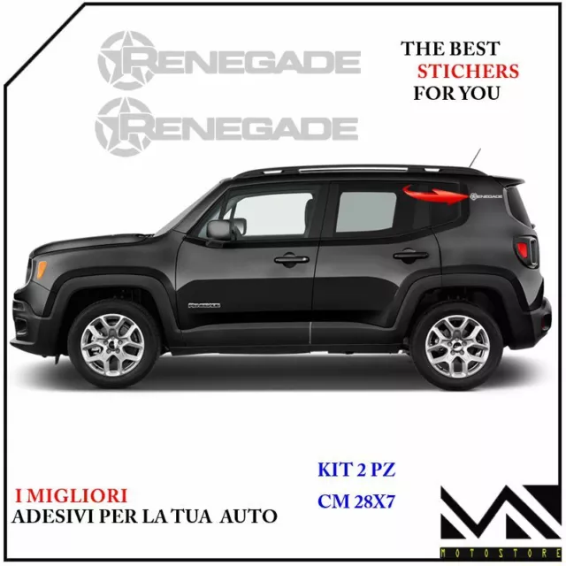 ADESIVI STELLA LOGO US ARMY stickers SCRITTA PER JEEP RENEGADE COLORE ARGENTO