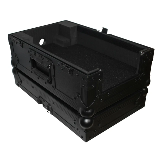 ATA DJ Road Case Black on Black for Medium Format CD-Media Player, Numark NDX500