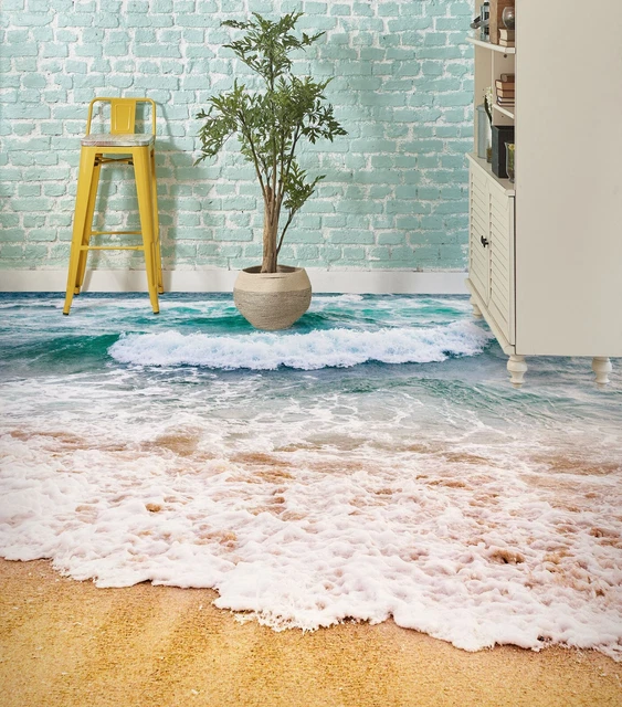 3D BEACH SEA 281NA Floor WallPaper Murals Wallpaper Mural Print AJ AU