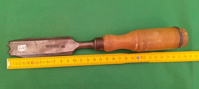 Ciseau à Bois Ancien Bédane Peugeot Frères - Largeur 12 Mm - Acier - Bon état Occasion