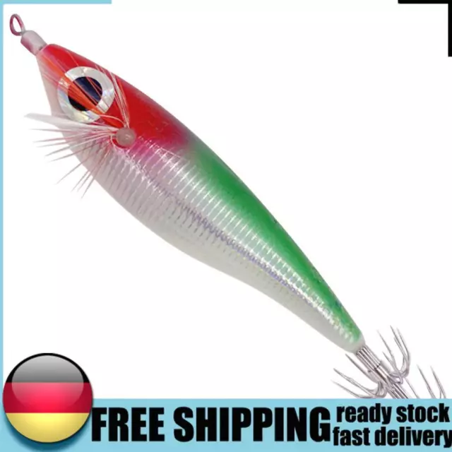 Luminous Shrimp Fishing Lure Squid Hook Cuttlefish Bait Sea Tackle (Green) DE