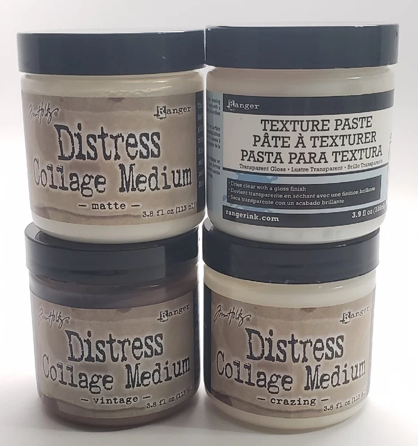 Tim Holtz Distress Collage Medium Matte/Vintage/Crazing Ranger Texure