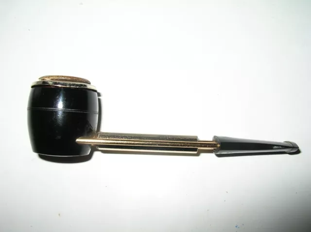 pipe noire et or  marquée JIMA QUWU breveté made in France  occasion