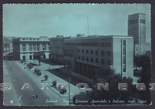 SALERNO CITTÀ 22 Cartolina FOTOGRAFICA viaggiata 1950