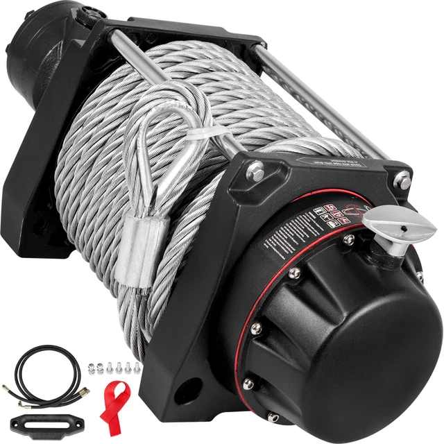 VEVOR HYDRAULIC WINCH Anchor Winch 20000lbs Steel Cable Drive Winch for