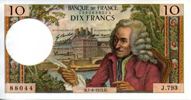 10 Francs Voltaire Type 1963