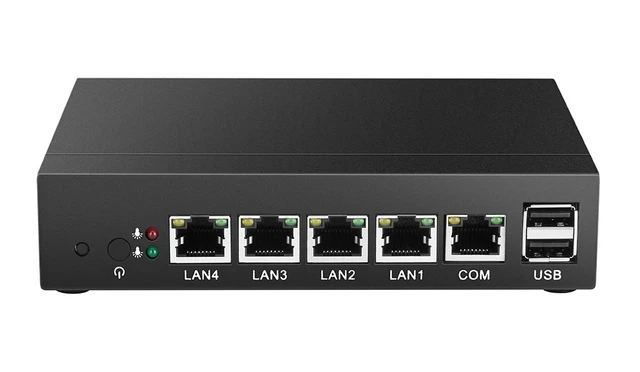 INTEL QUAD CORE Mini-PC Firewall Router appliance di rete Untangle 4X ...