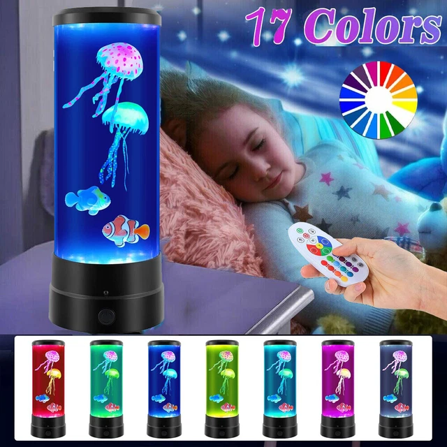 LED JELLYFISH LAMP Aquarium Bedside Night Color Changing Atmosphere
