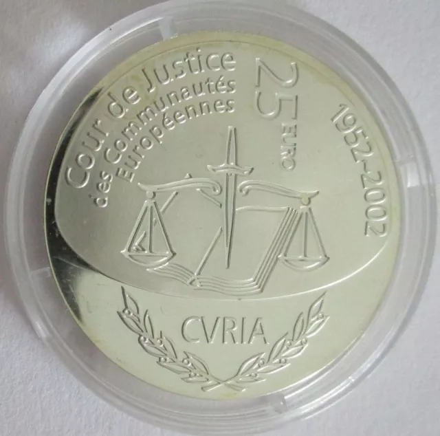Luxemburg 25 Euro 2002 50 Jahre Europäischer Gerichtshof Silber
