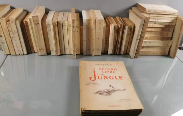 Lot + 50 Livres BROCHES Litterature Ouvrages Anciens Classique Romans Fiction D2