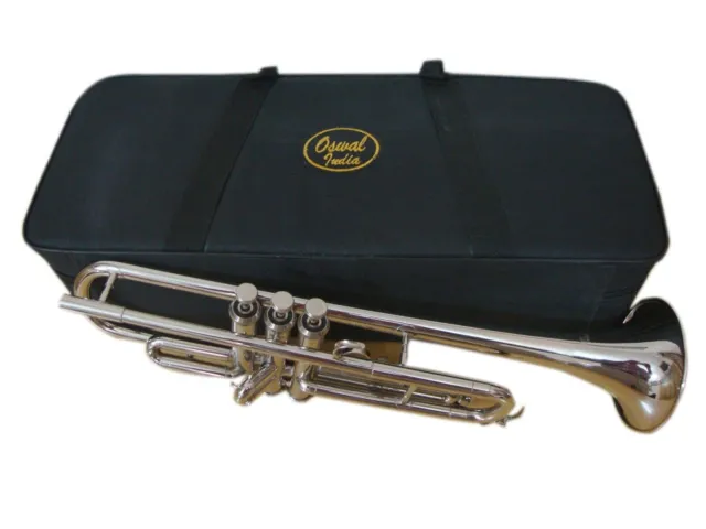 Brand New Silver Nickel Plated  Bb Flat Trumpet Black Friday Sale
