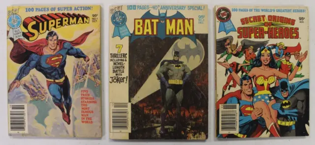 Best of DC Blue Ribbon Digest Lot Superman Batman Secret Origin Super-Heroes VG