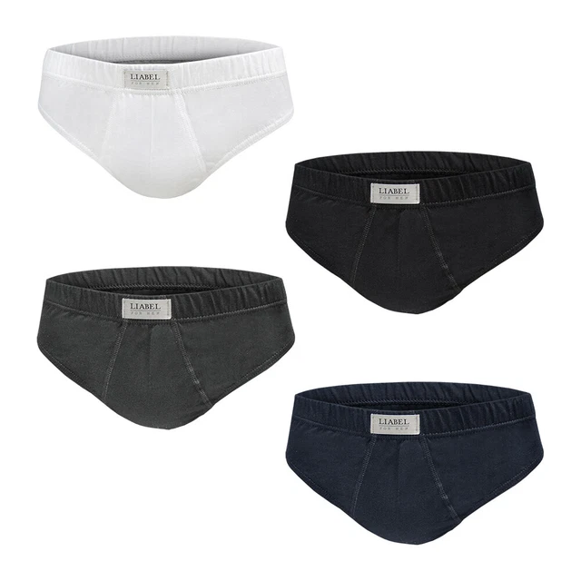 Set 12 Mutande Uomo Liabel In Cotone 100% - Slip Comfort-Fit, Bianco O Assortito, Cuciture Rinforzate - Foto 2
