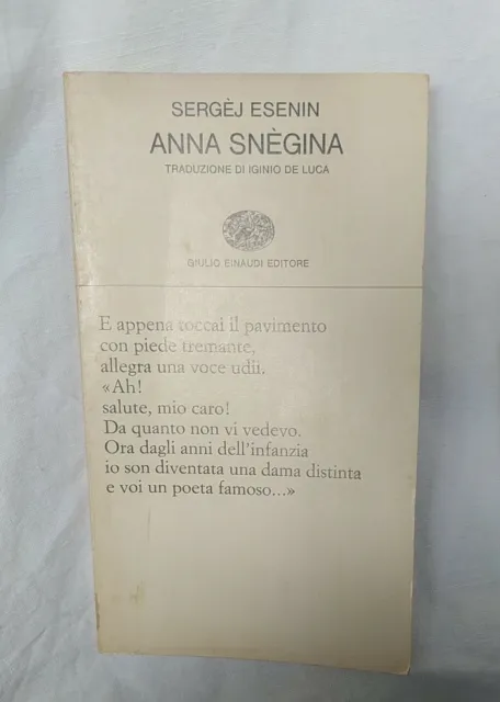 Sergej Esenin Anna Snegina Einaudi 1976 prima edizione collezione poesia