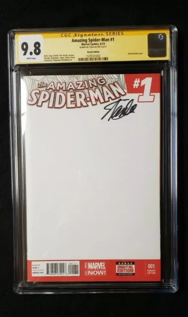 Amazing Spider-Man #1 Cgc Ss 9.8 Stan Lee Signed Blank Variant Sketch Edition