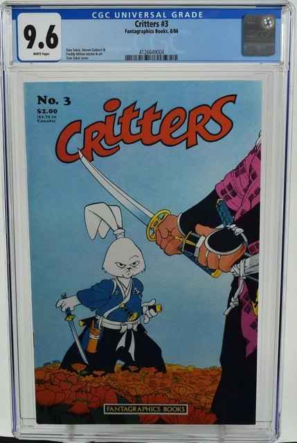 Critters #3 CGC 9.6 1986 Fantagraphics Books Stan Sakai Cover Freddy Milton Art