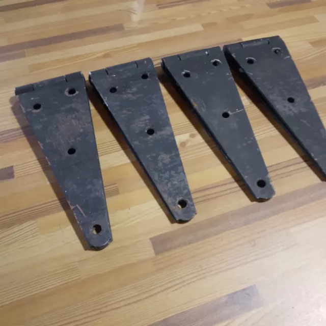 One (1) Vintage Rustic Heavy Metal Barn Door Gate Strap Hinge 16"
