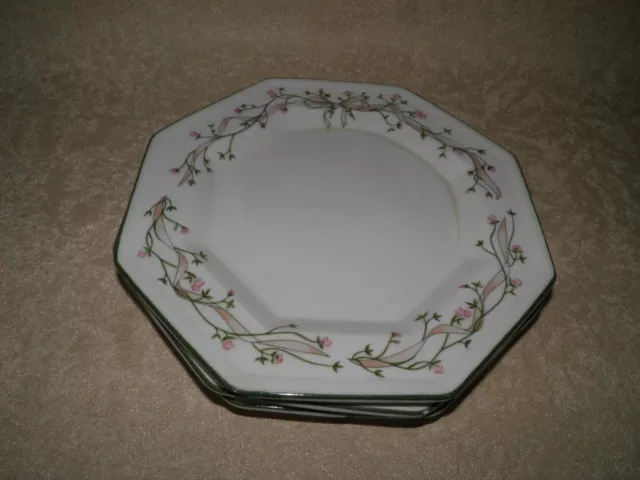 Eternal Beau Sandwich Salad Tea Plates 7 1/2" / 19cm x 3 Johnson Brothers A/F