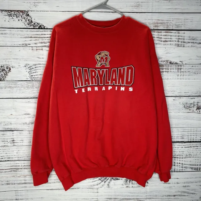 Vintage University Of Maryland UMD Terrapins Terps Pullover Sweatshirt Men’s XL