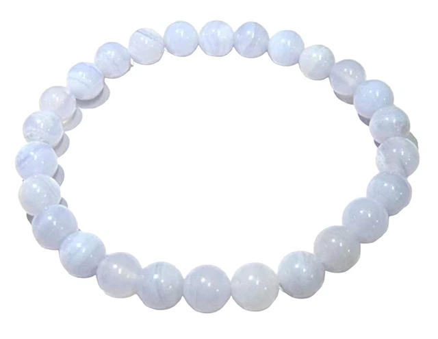 Bracelet en agate de dentelle bleue Bijoux de mode en cristal Cadeau...