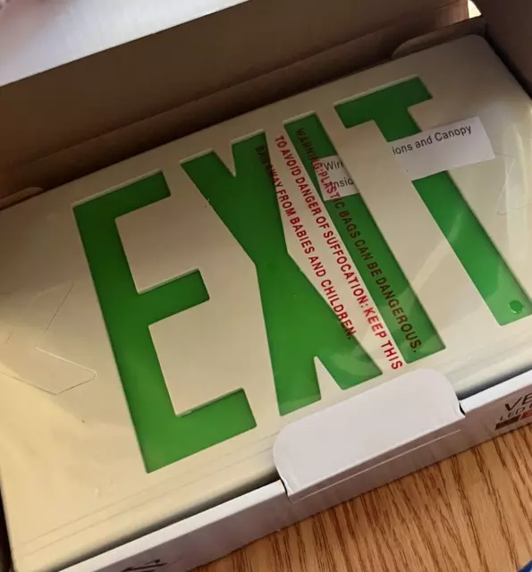 Exitronix LED Exit Sign Green Letters