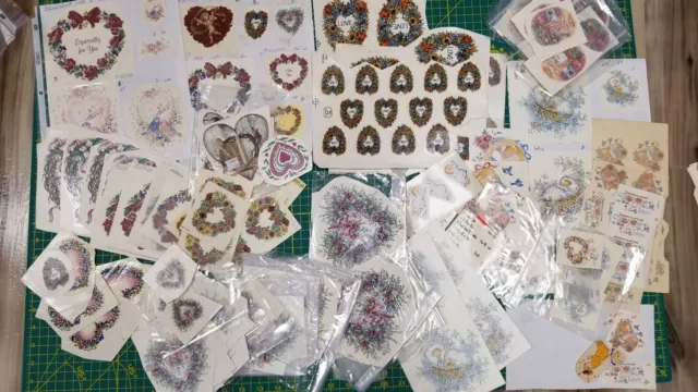 Lote Grande De Calcomanías De Cerámica De Colección: Animales, Bodas, Corazones, Bebé - 6 libras