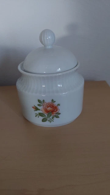Zuckerdose mit Deckel von AK Kaiser - Rosenmotiv