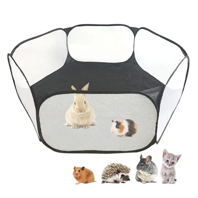 Small Pet Pen Cage Enclosure for Hamster Rabbit Guinea Pig Squirrel Black