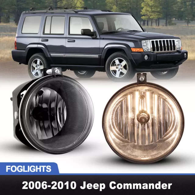 Fog Lights 2006-2010 Jeep Commander/Grand Cherokee For Driving Bumper Lamps L+R