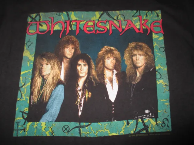 1990 WHITESNAKE "Slip of the Tongue" Concert Tour (XL) T-Shirt DAVID COVERDALE