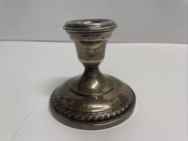 Hamilton Sterling Weighted Candlestick Holder 3 Inches Tall Estate Find